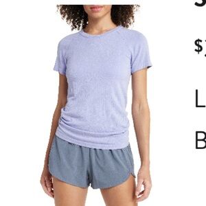 Zella Seamless Performance T-Shirt in Blue Thistle
